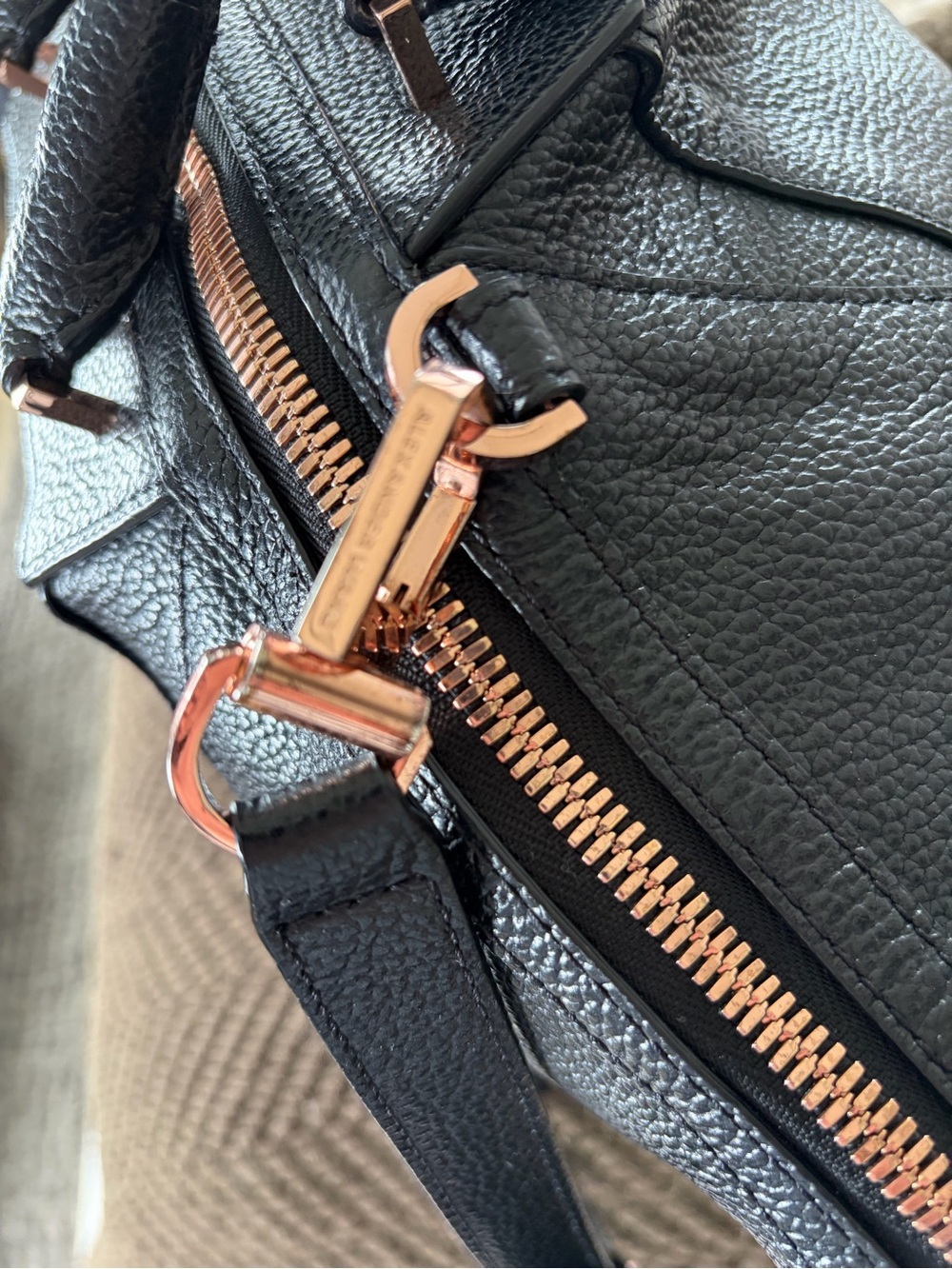 Alexander Wang Pebbled Leather Rose Gold Authentic Satchel - Picture 9 of 12